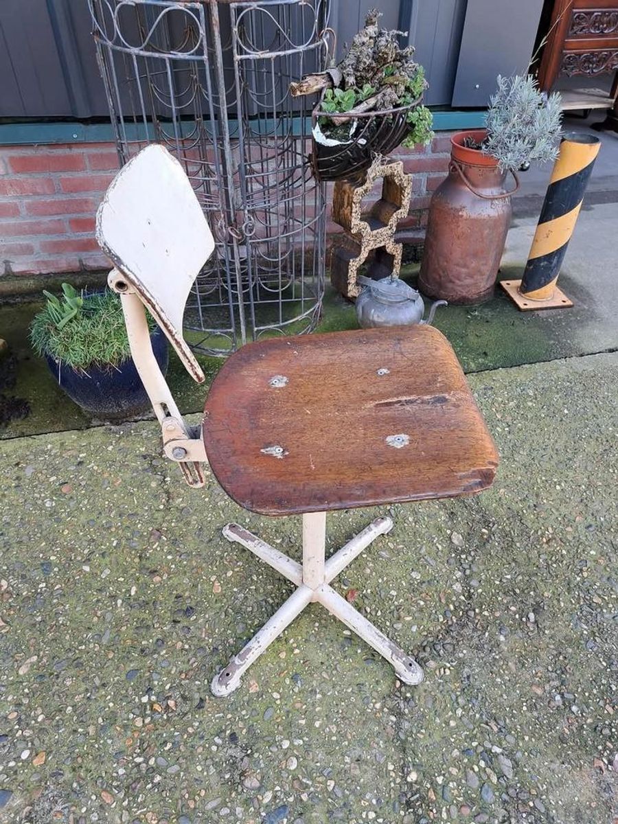 Vintage Schoolstoel, Bureaustoel image 4