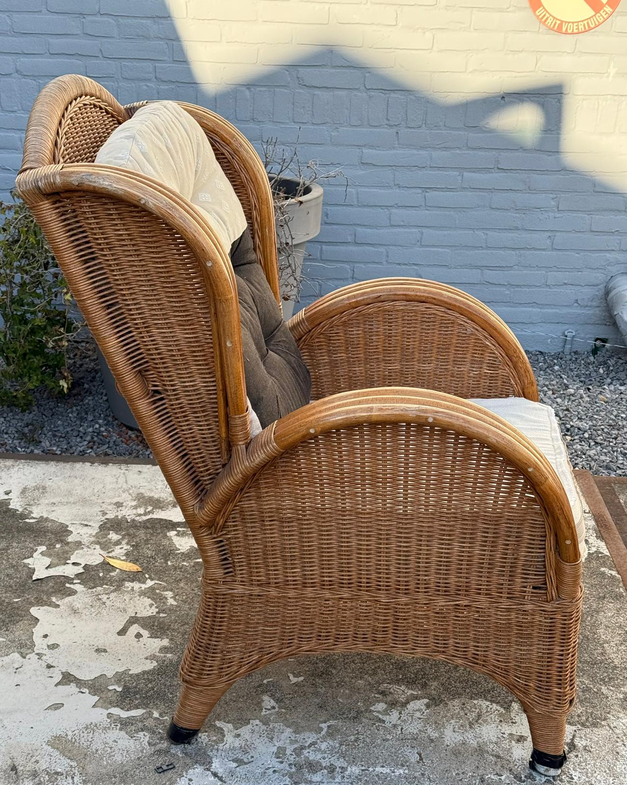 Vintage Wicker Armchair, image 13