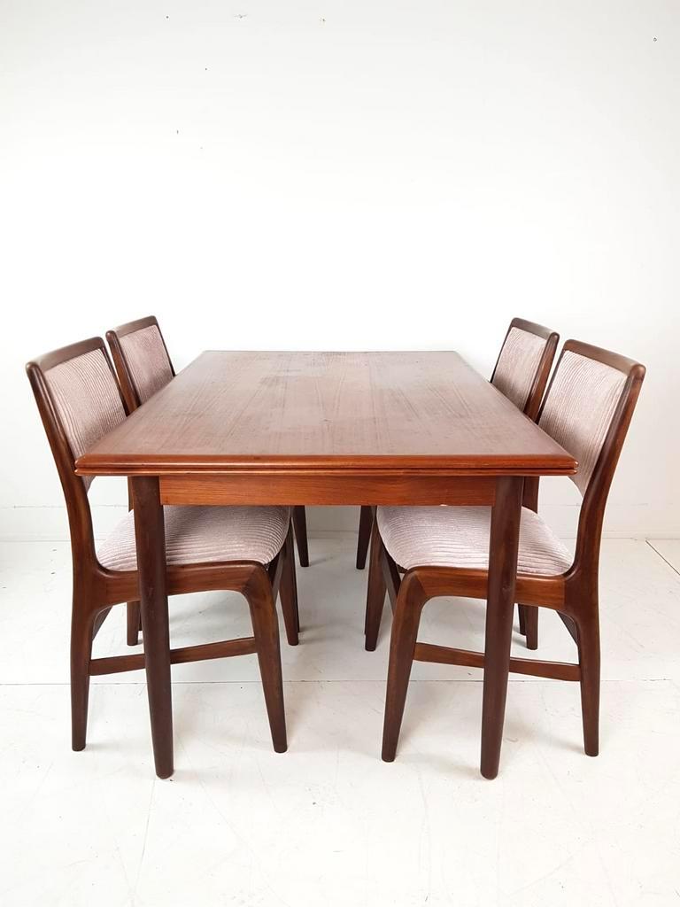 Vintage Teakhouten Uitschuifbare Eettafel | Tafel image 5