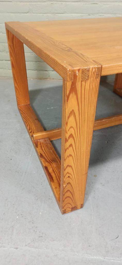 Vintage Design Grenen Salontafel, Vierkant image 18