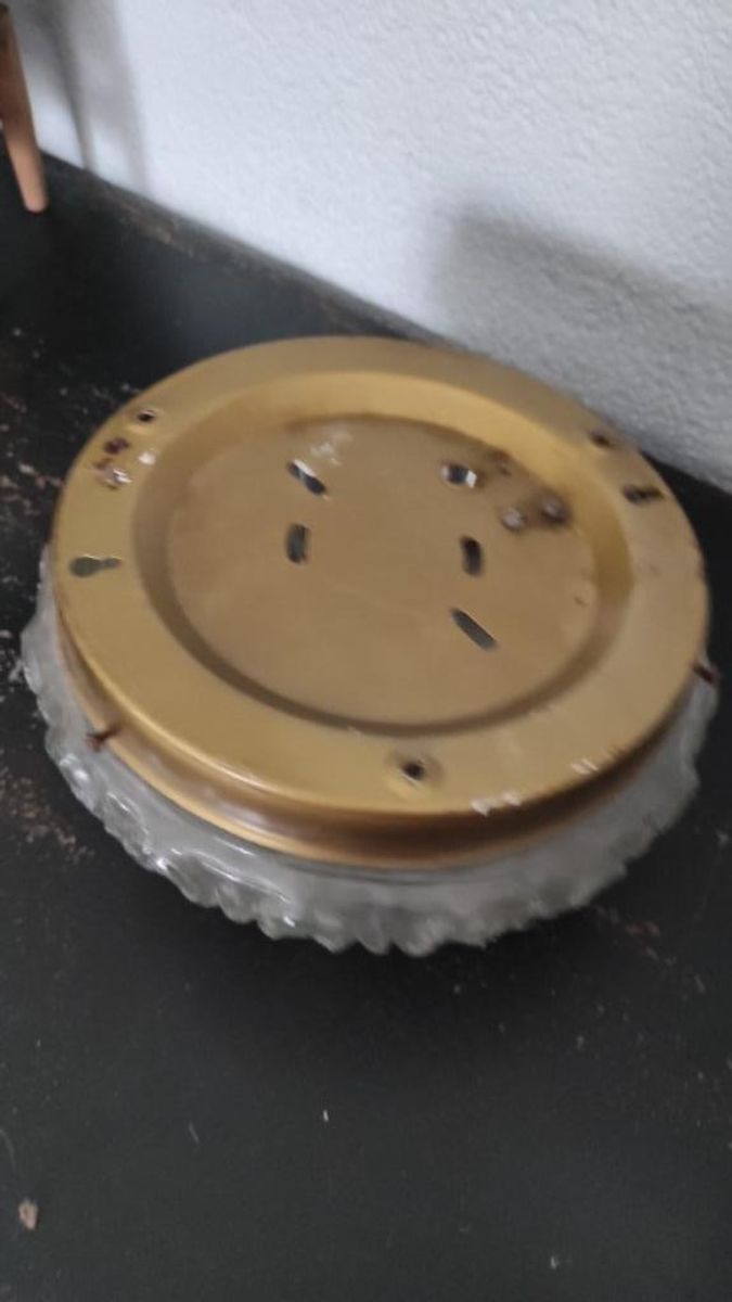 Vintage Plafondlamp Glas Rond image 4