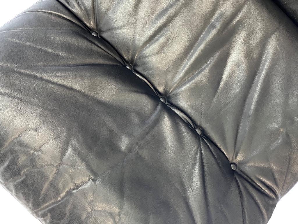 Vintage Zwart Lederen Fauteuil / Eenzit Andre Vandenbeuck image 5