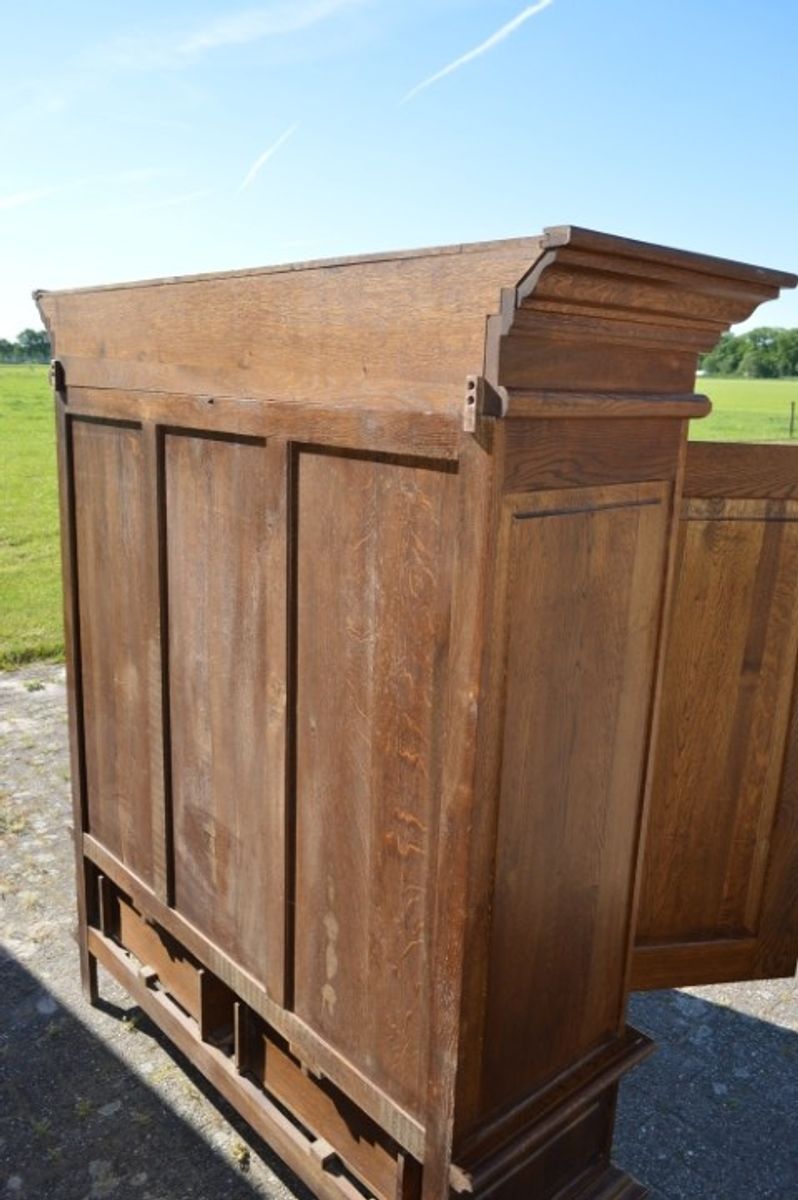 Donker Massief Eiken Kast image 9