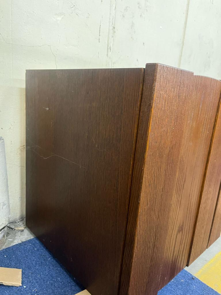Vintage Hangende Muurkast / Wandkast In Hout image 15