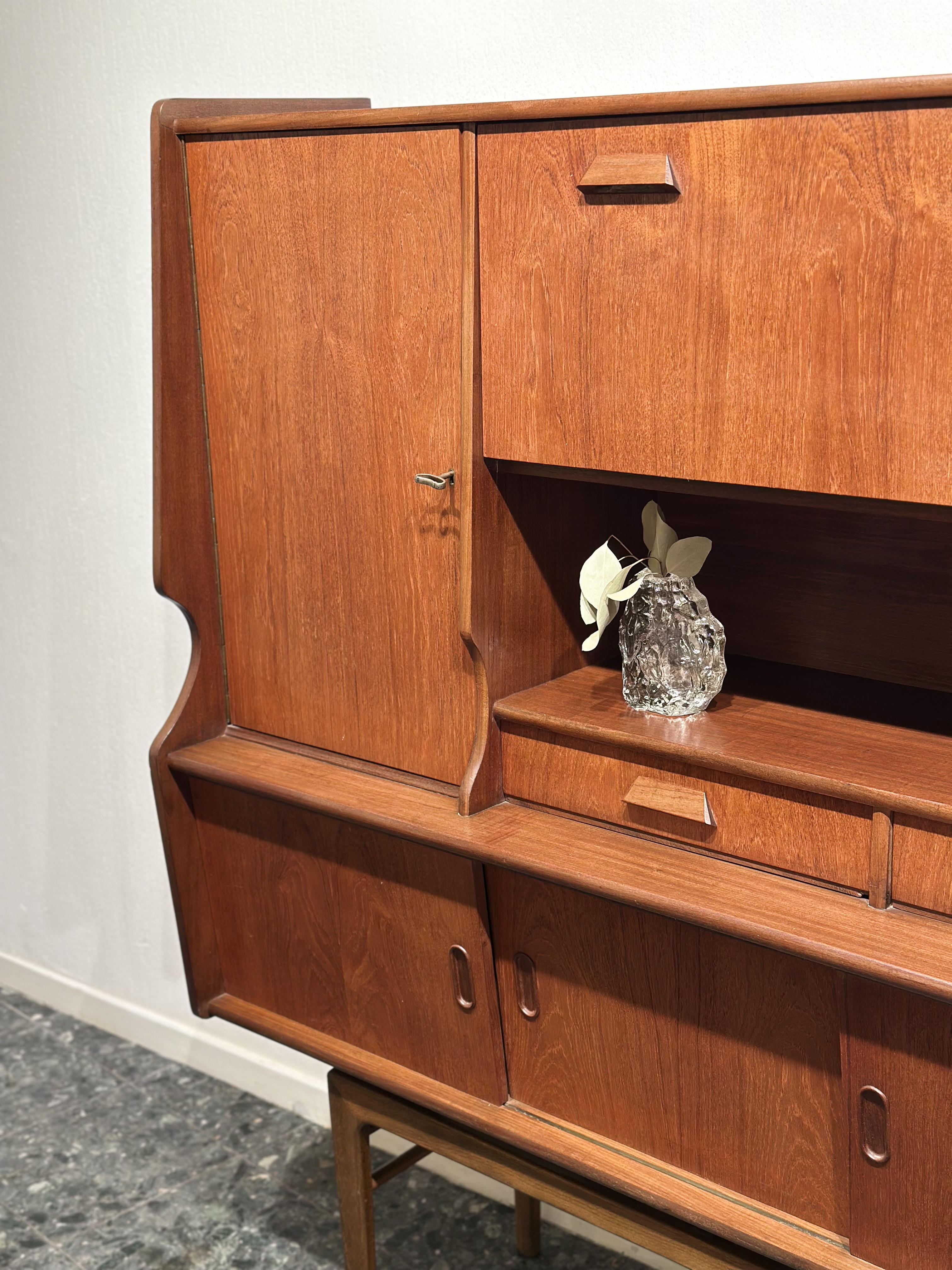 Vintage Retro Teak Midcentury Highboard Wandkast image 9