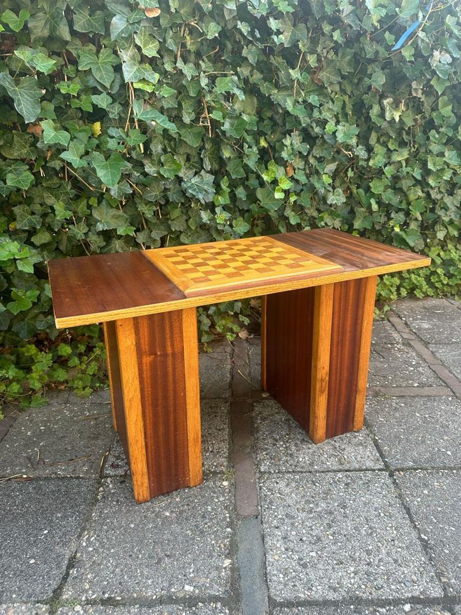 Vintge Schaak/bijzet Tafel image 7