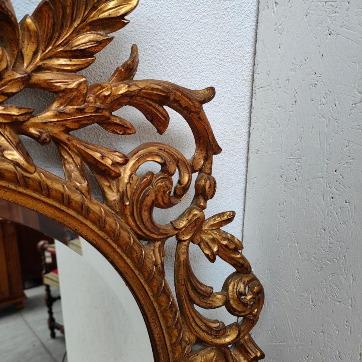 Grote Vintage Barok Brocante Rococo Spiegel Schouwspiegel 01 image 15
