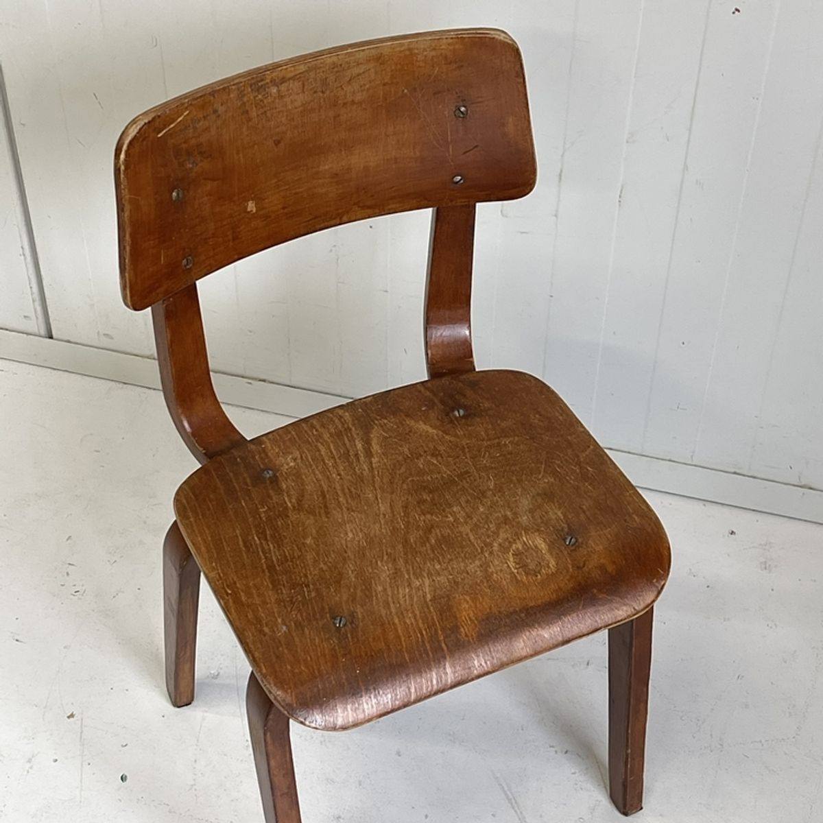 Oud Schoolstoeltje Industrieel Vintage Kids Stoel image 4