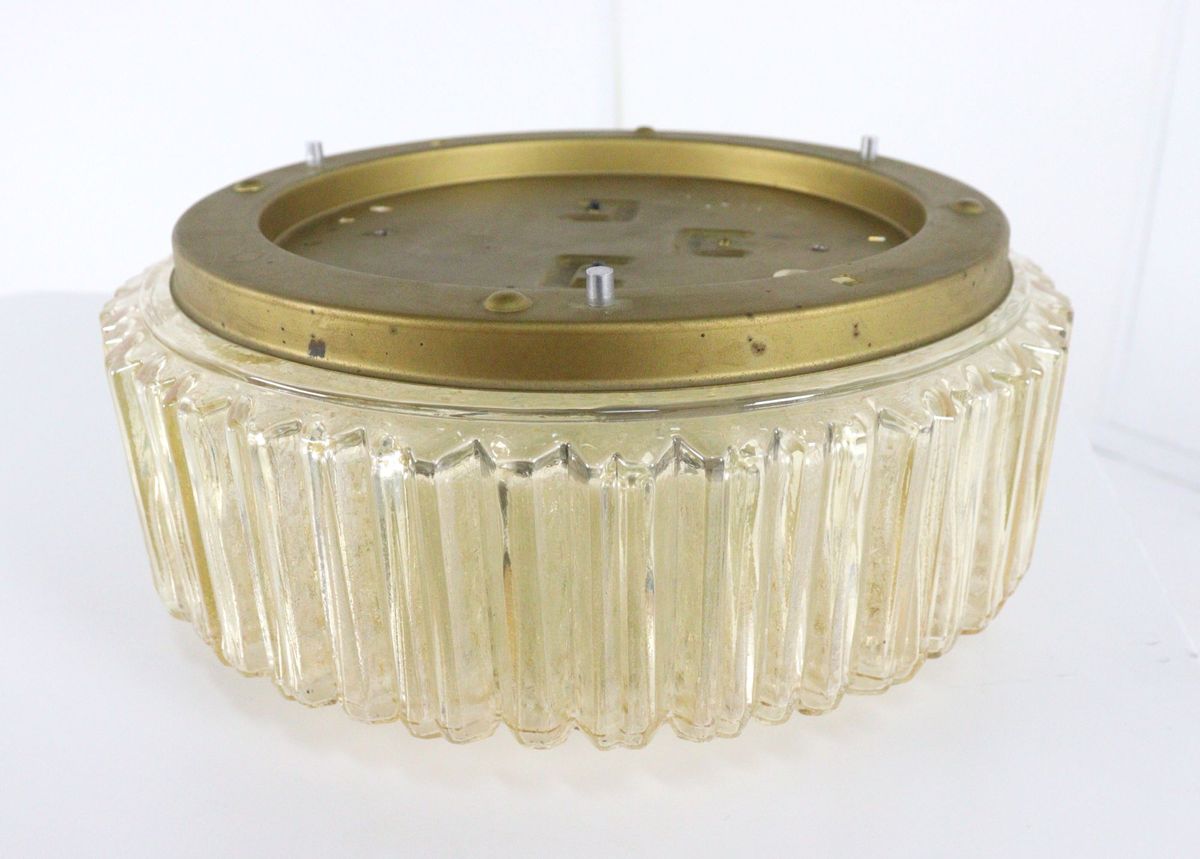 Glashütte Limburg Plafondlamp Plafonniere Amberkleurig Vintage image 5
