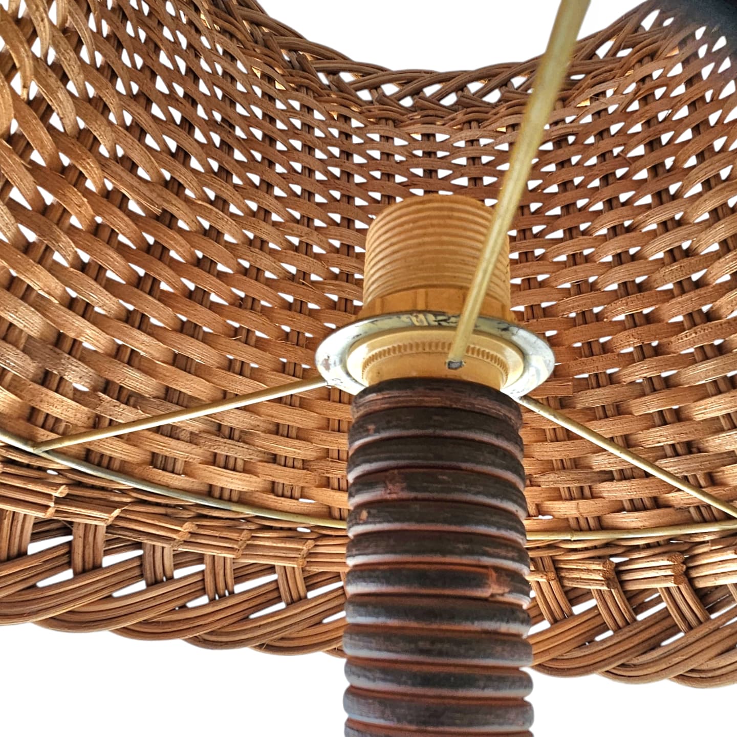 Scandinavian Rattan / Wicker Table Lamp image 4