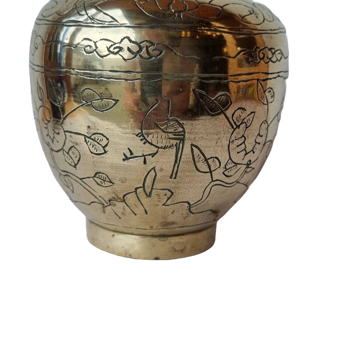 Mid Century Chinees Messing Vaas image 3