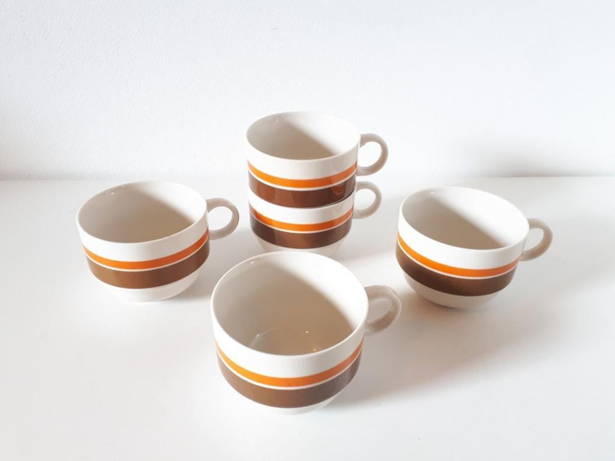 * Jaren 70 Vintage Soep Mokken Soepkommen 70's Servies image 3