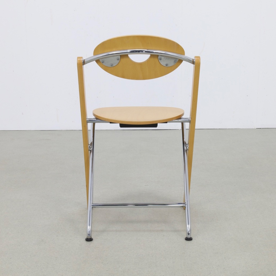 4X Postmoderne Klapstoel, Ruud-Jan Kokke Kembo, 1980S image 6