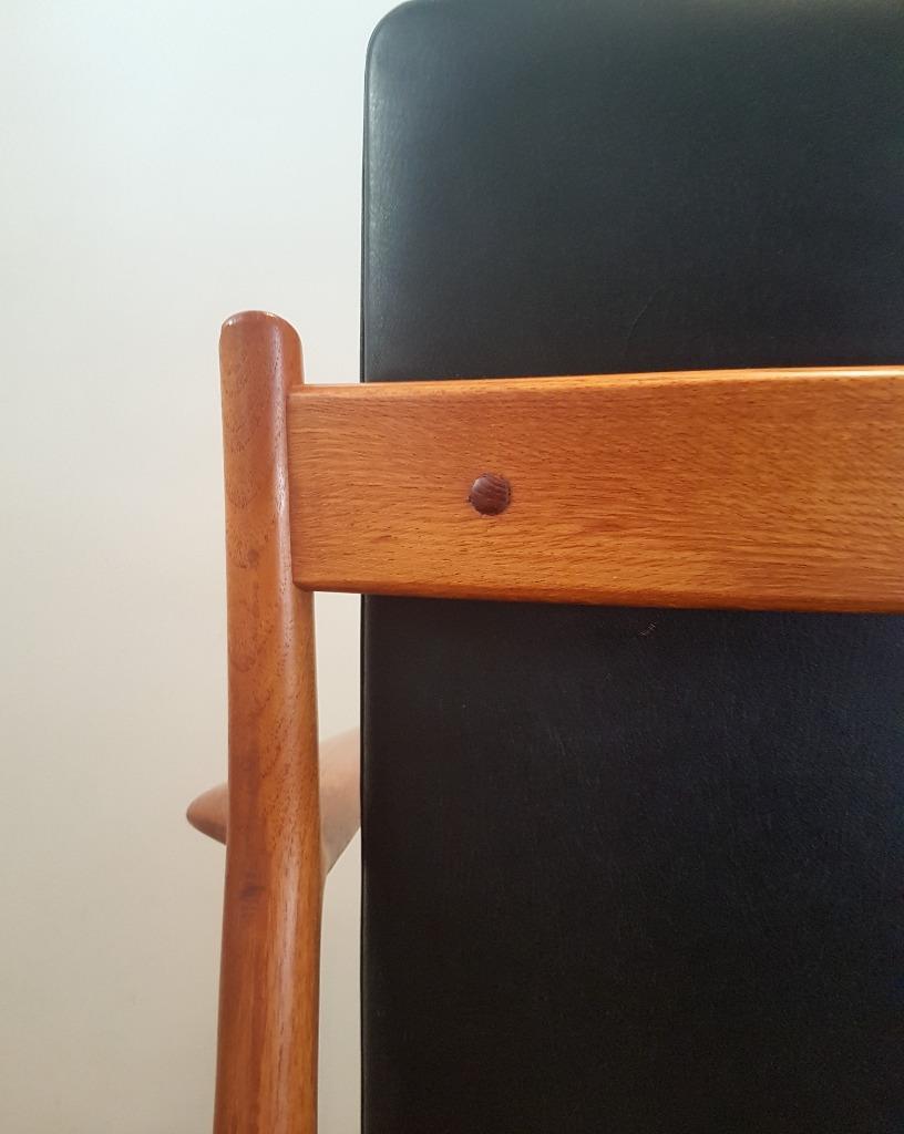 Vintage Arne Vodder 341 Fauteuil In Teak En Leer image 5
