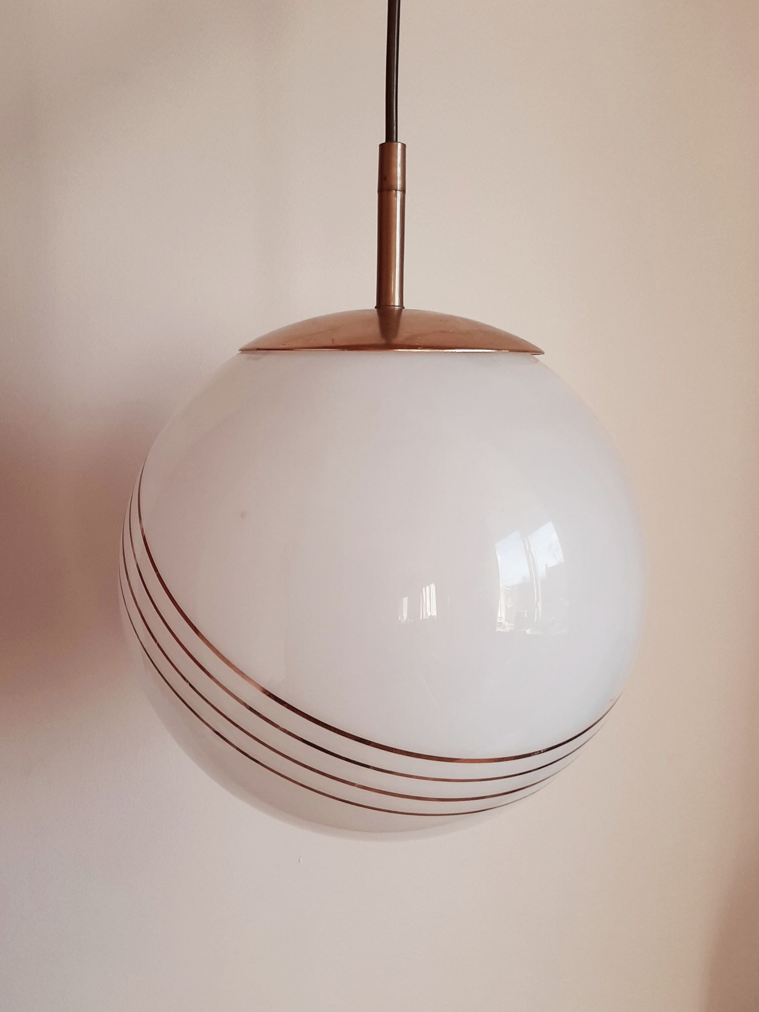 Vintage Bollamp Wit | Vintage Schoollamp | Lakro Lamp image 6
