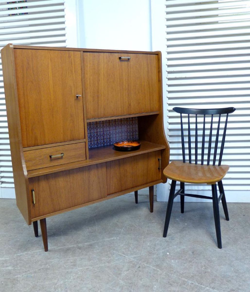 Prachtige Vintage Palissander Highboard Kast image 17