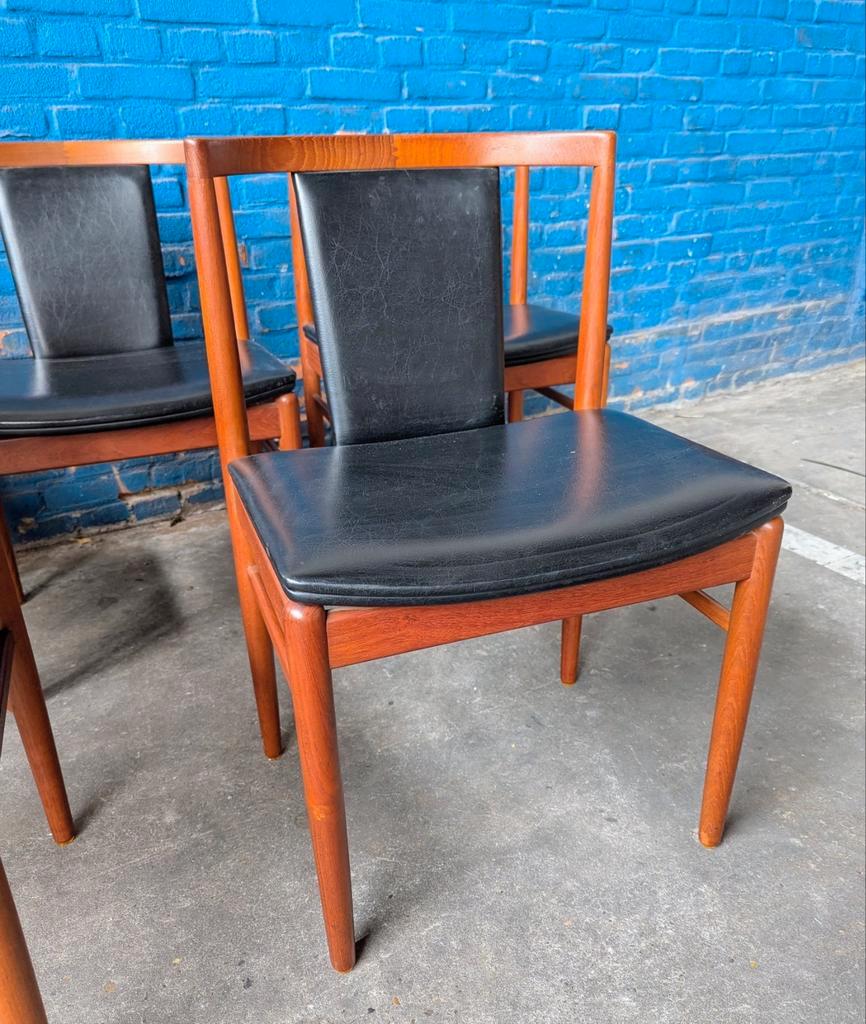 Set 5 (of 6) Deense Teak Stoelen , Findahls Møbelfabrik image 11