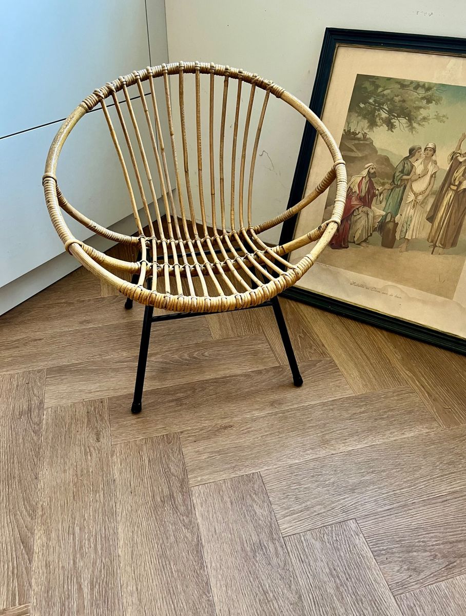 Rohé Noordwolde Rotan Bamboe Fauteuil 1960 image 13