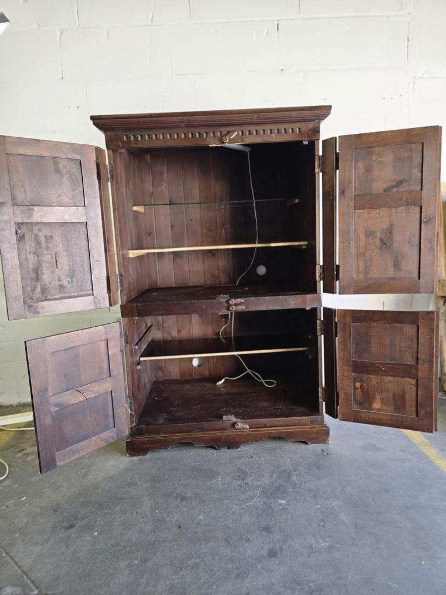 Vintage Stoere Houten Kast / Leggerkast / Opbergkast image 11