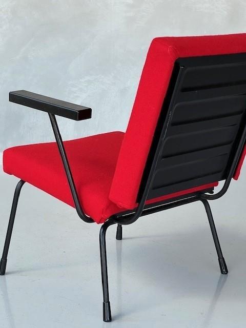 Gispen | Vintage 1401 Fauteuil Wim Rietveld Armstoel Rood image 4