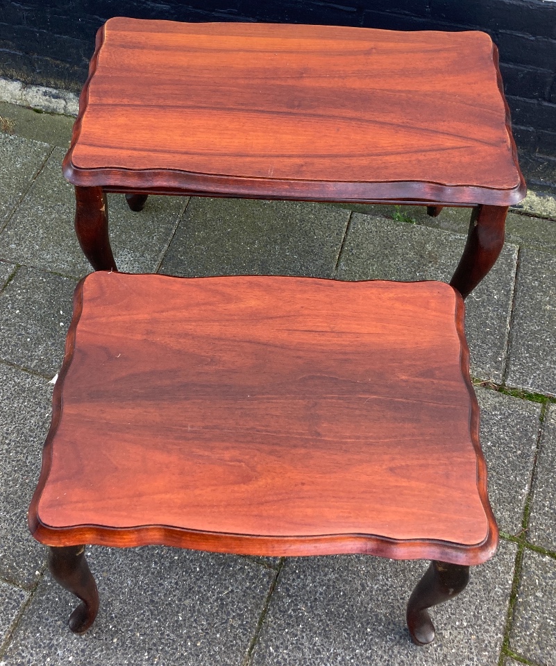 Luxe Marmeren Set van 2 Bijzettafels Luxe Marmeren Set van 2 Bijzettafels