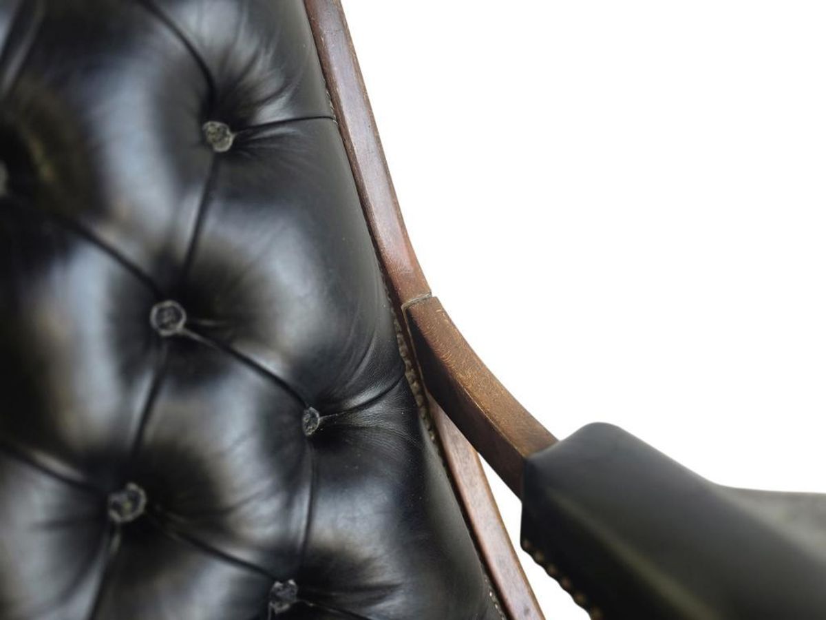 Vintage Chesterfield Fauteuil / Schommelstoel / Loungestoel image 9