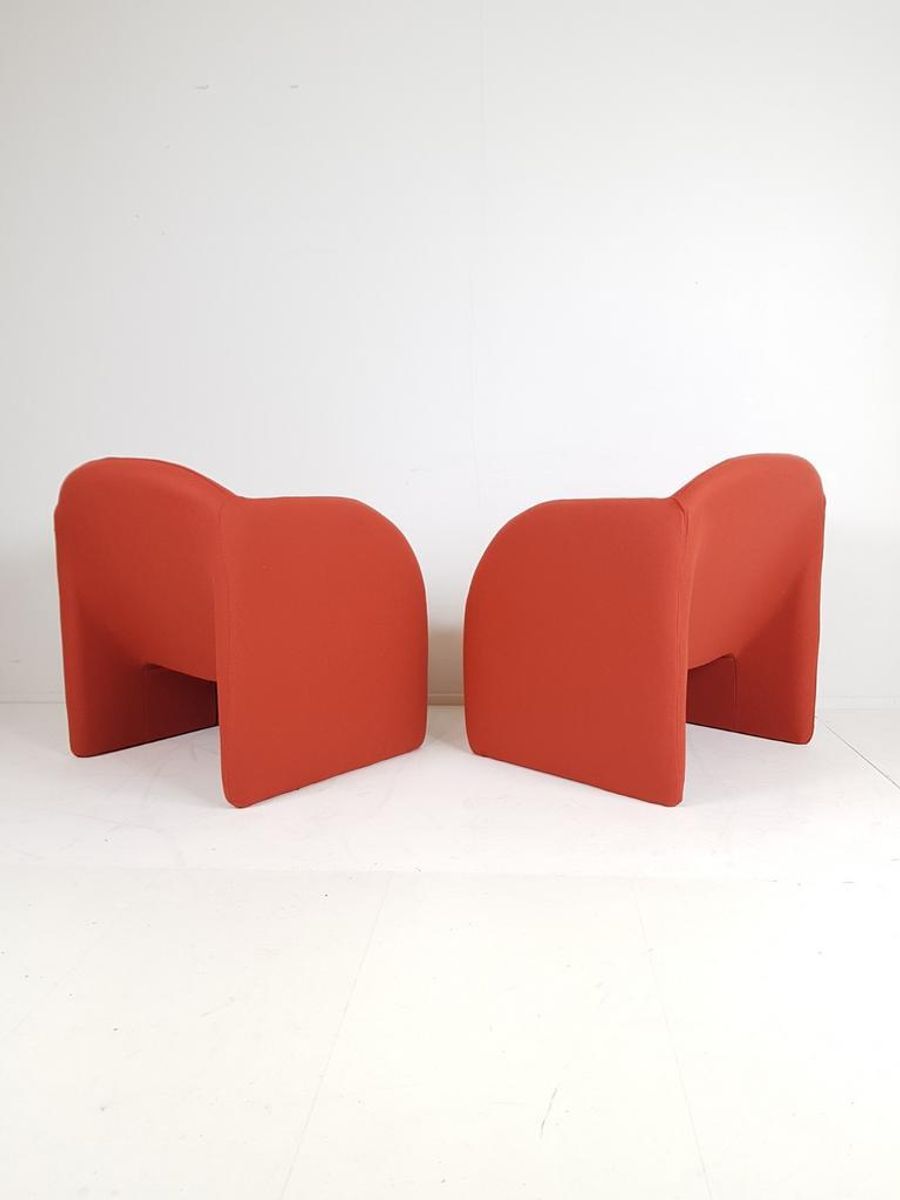 Artifort Ben’s Steenrood / Donker Oranje Fauteuils Ploegstof image 6
