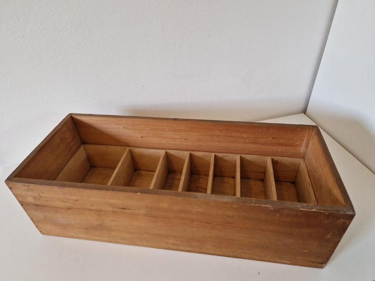 Oude Kist Lade Mer Vakken Vakkenkastje Letterbak image 5