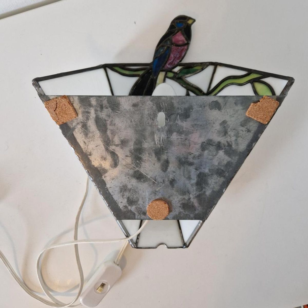 Vintage Wandlamp Glas In Lood / Tiffany Stijl image 2
