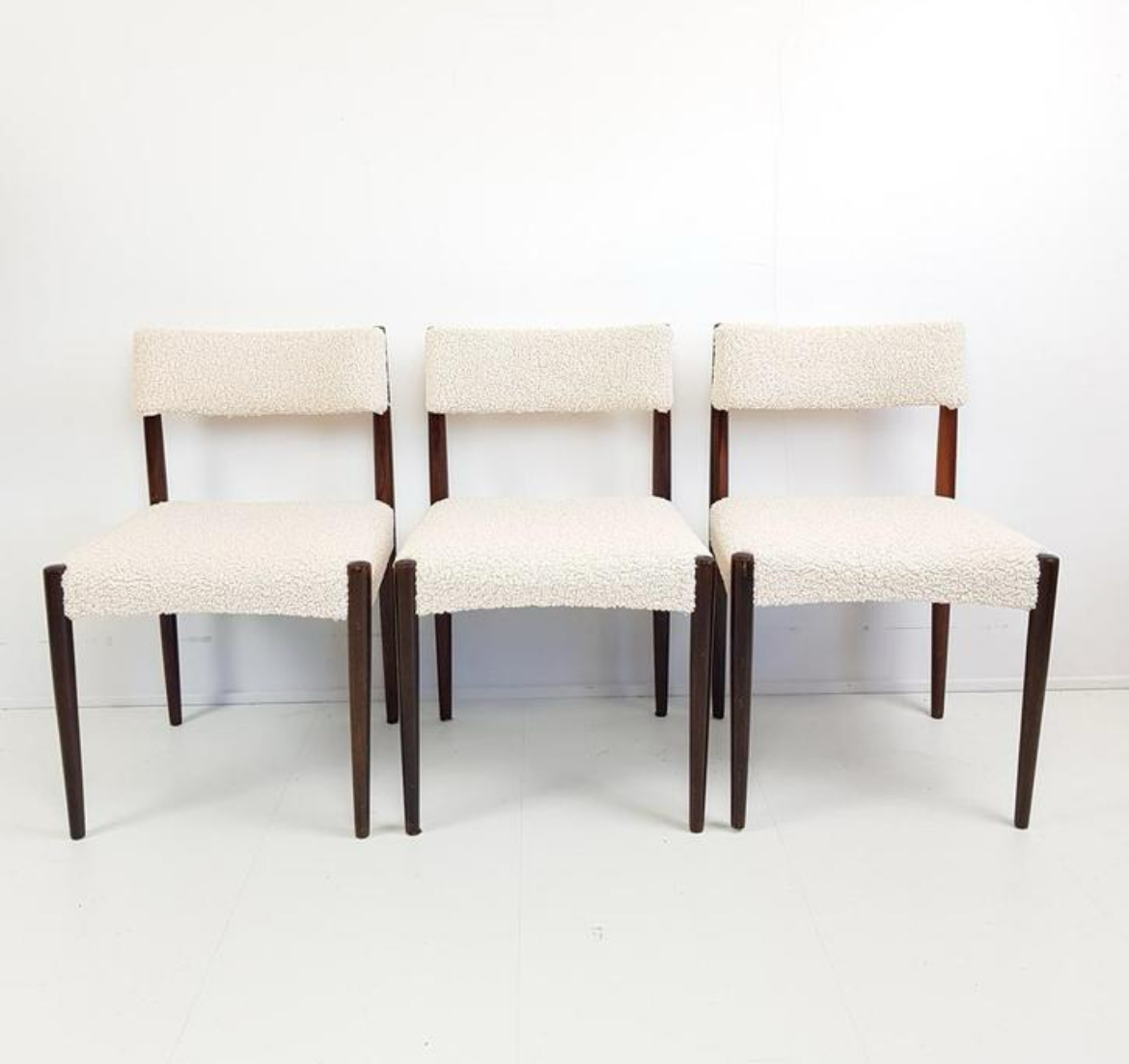 3 Vintage Bovenkamp? Stoelen Teddy Palissander Eetkamerstoel image 4