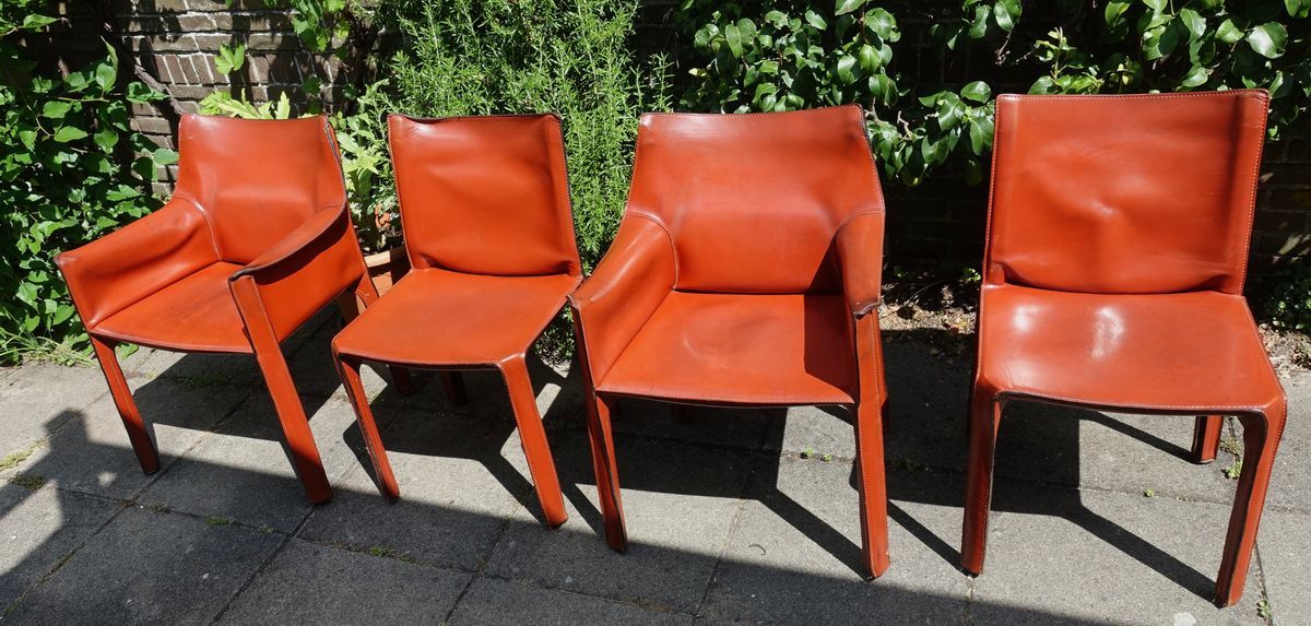 Mario Bellini Diner Chairs Cassina 1970’s Cab 412 & 413 image 7
