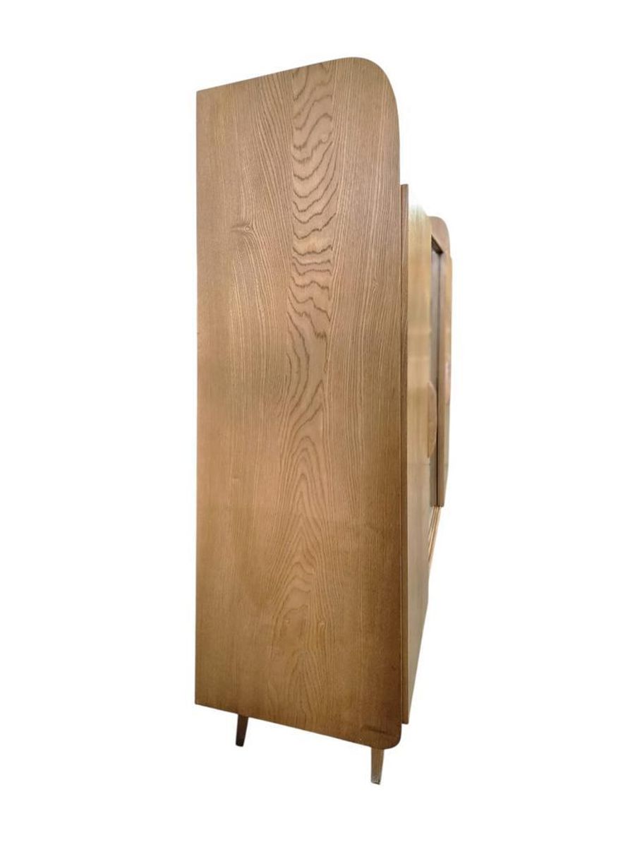 Vintage Halfhoge Kast / Vitrine Met Open Gedeelte image 4