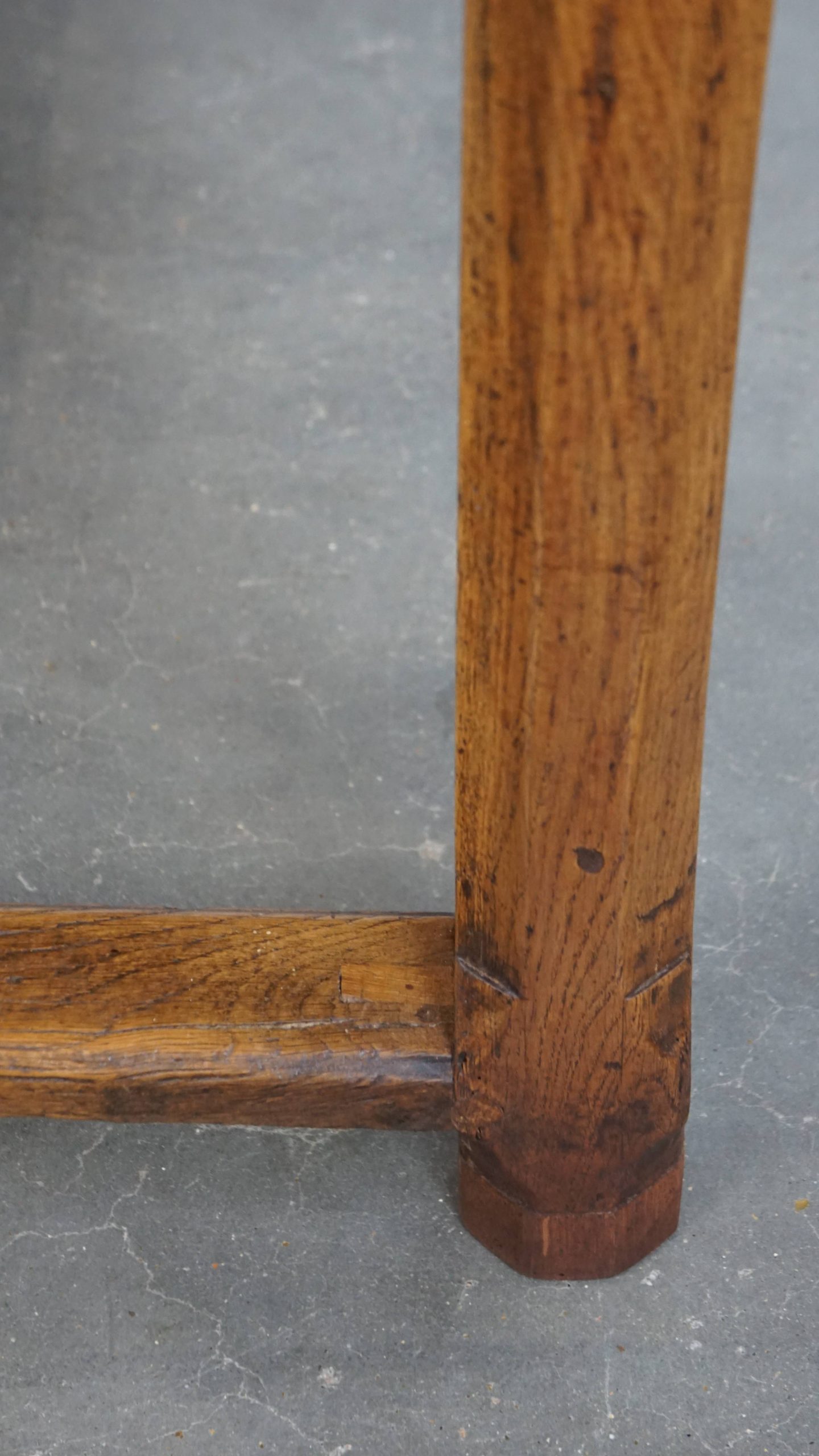 Prachtige Antieke Franse Boeren Eettafel Van Eikenhout Met 2 Lades En Originele Details image 5
