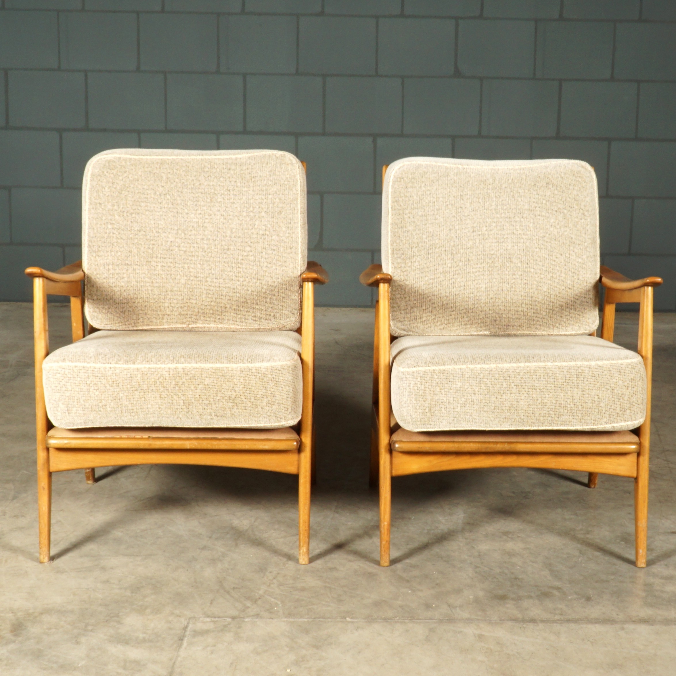 Set Deense Lougefauteuils – Notenhout – Jaren 60 image 2