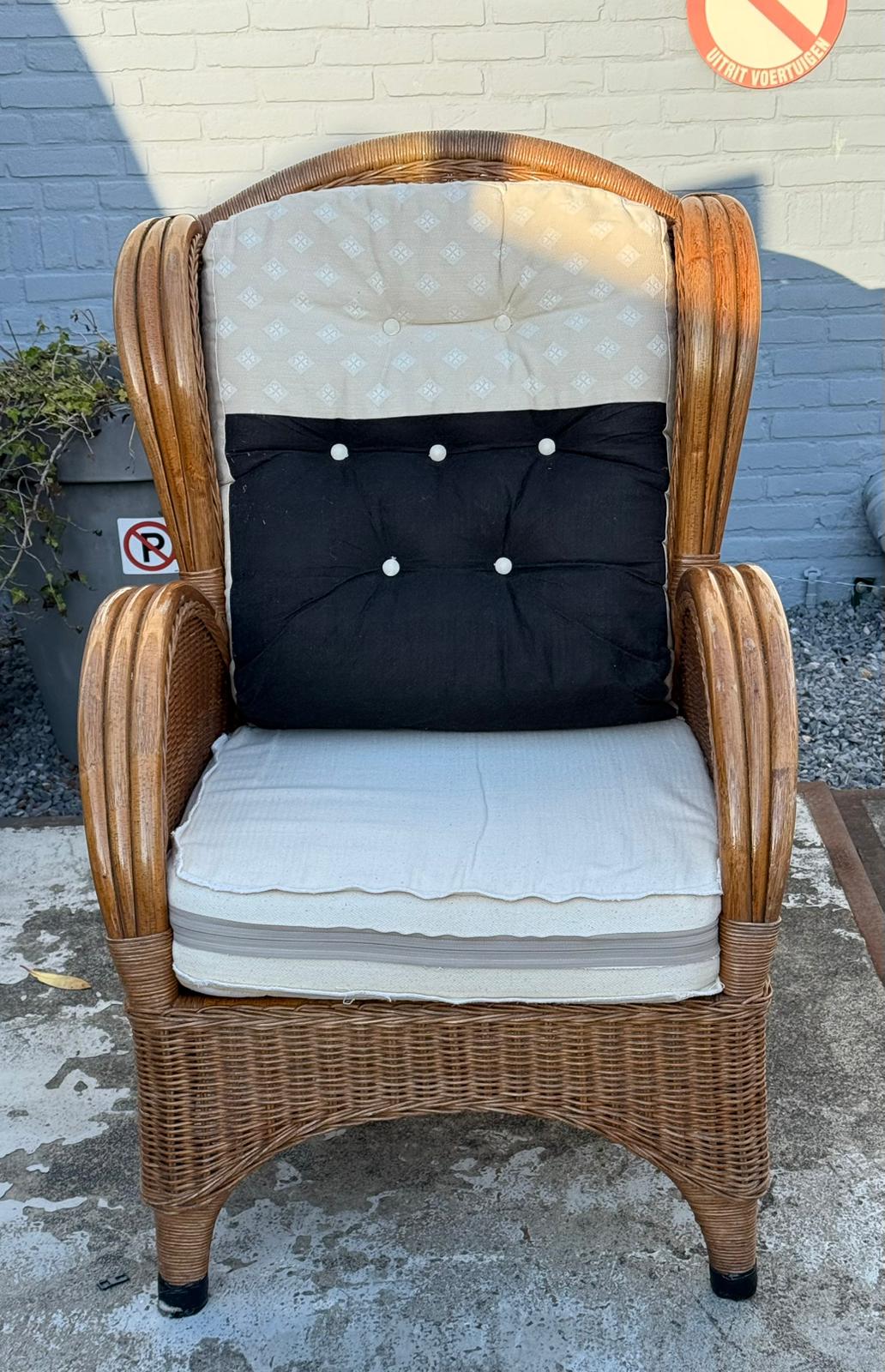 Vintage Wicker Armchair, image 9