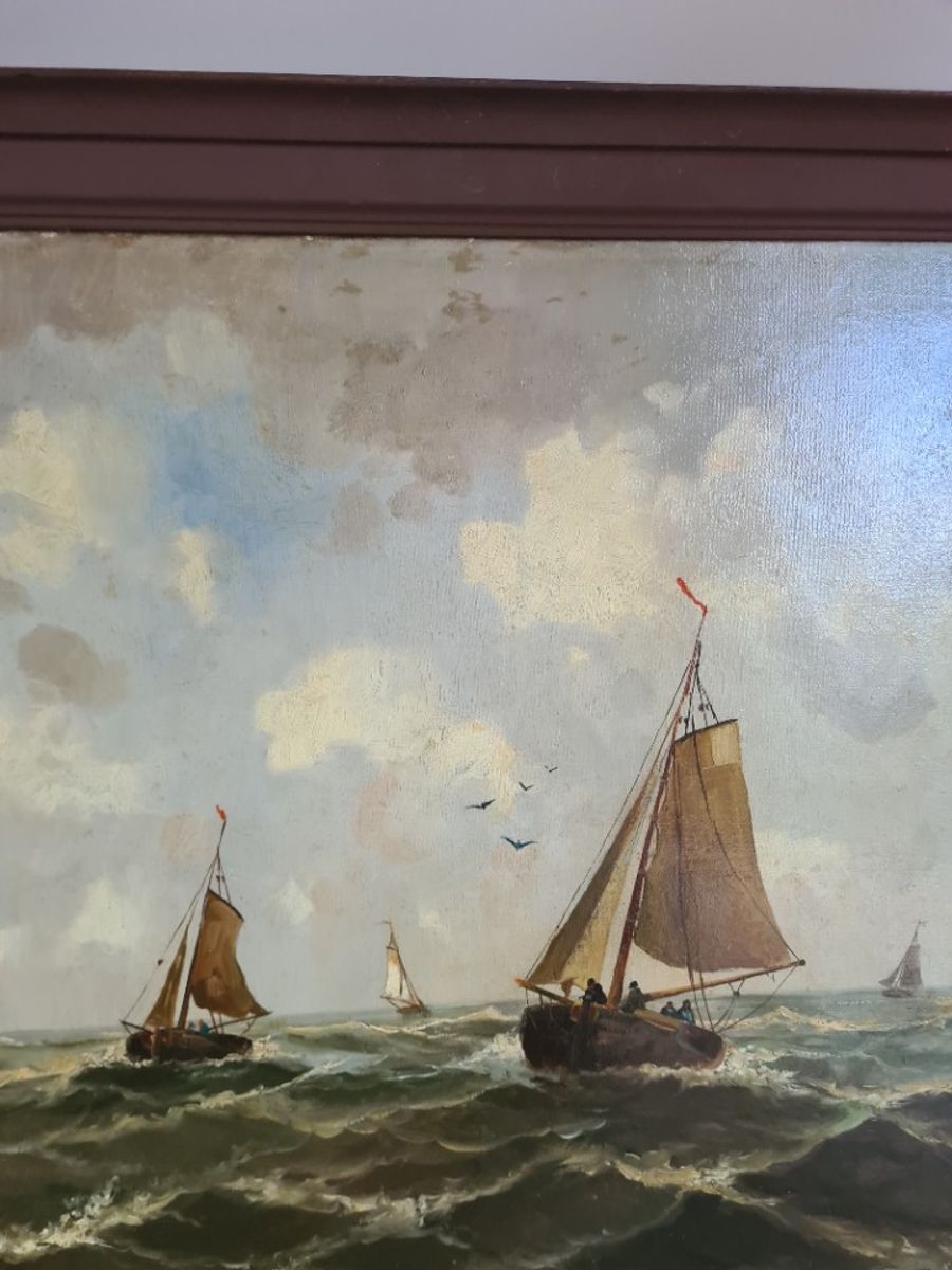 Zeegezicht - Schilderij Met Zeilboten - Van Dijk image 3