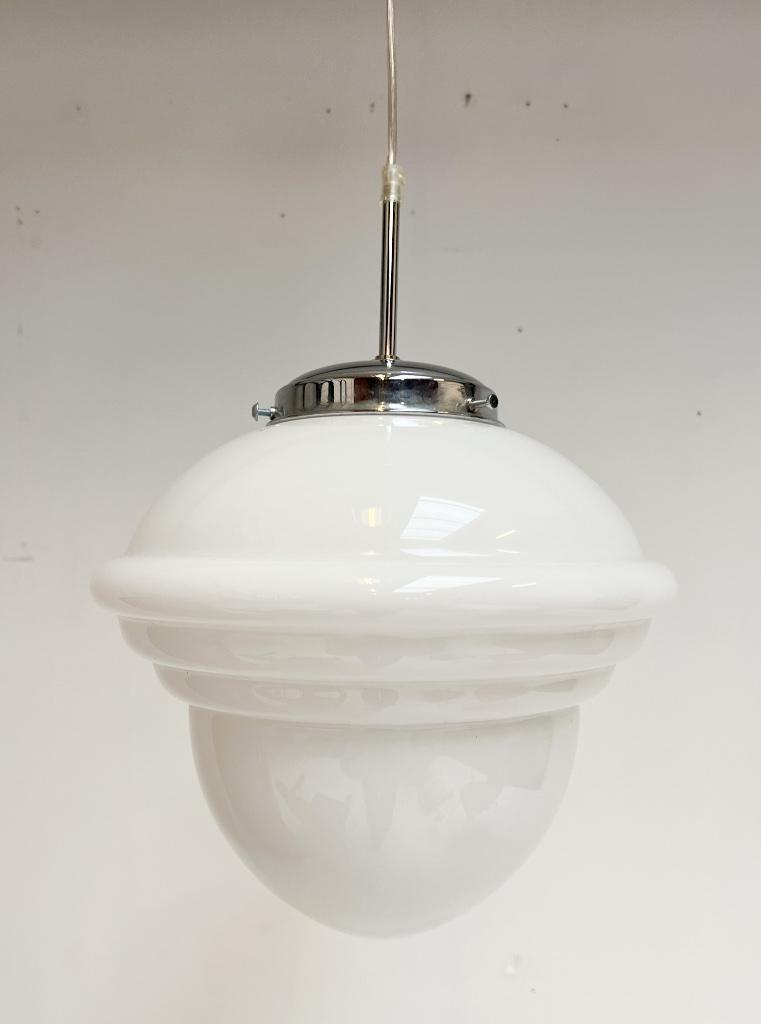 Opaalglazen Plafondlamp Met Kabel Uit De 1960’S image 3