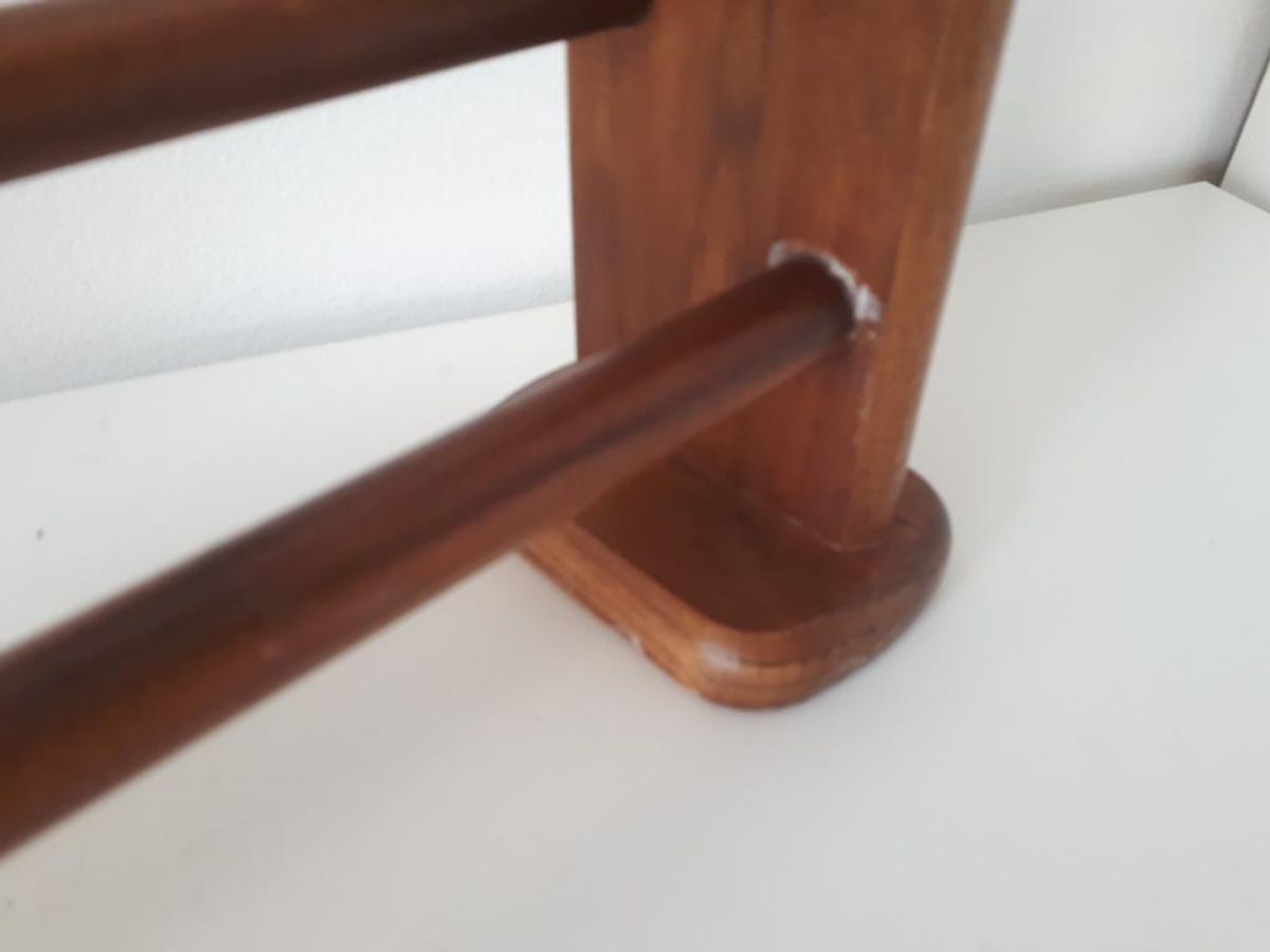 Vintage Pannerek Houten Keukenrek Piet Zwart Stijl image 6