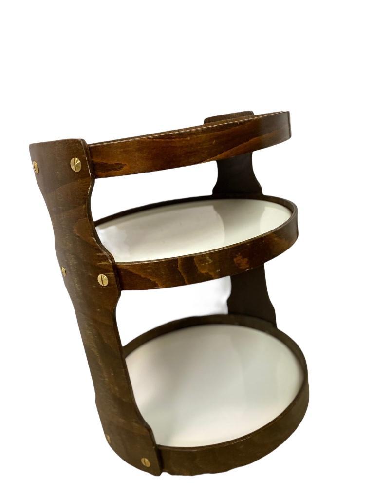 Vintage Ronde Space Age Bar Cart Roltafeltje / Bijzettafel image 2