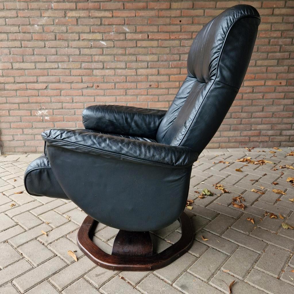 Leren Deense Fauteuil Skalma Tv Stoel Retro Fauteuil image 4