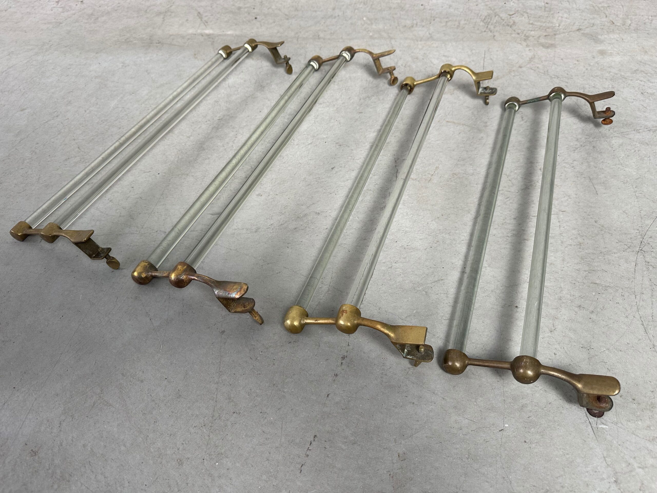 Art Deco Handdoekhouder – Glas En Messing image 10