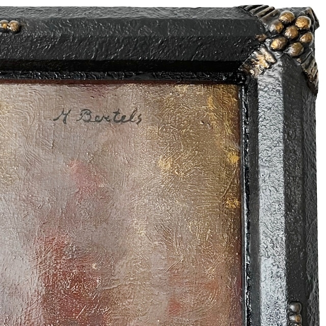 Antiek Xl Schilderij Zonnebloemen Olieverf M. Bertels 1920’s image 7