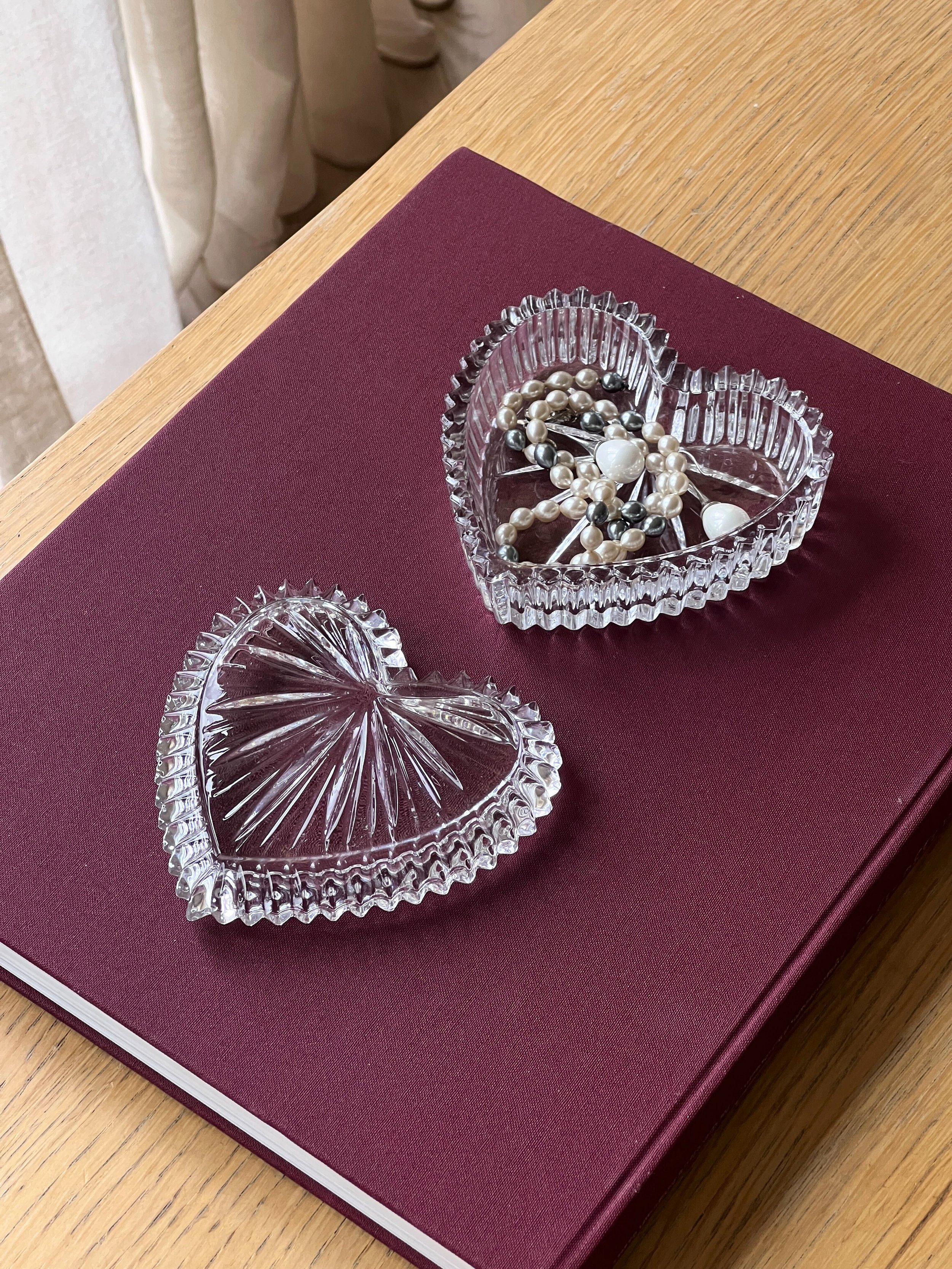 Vintage Crystal Heart-Shaped Jewelry Box image 2