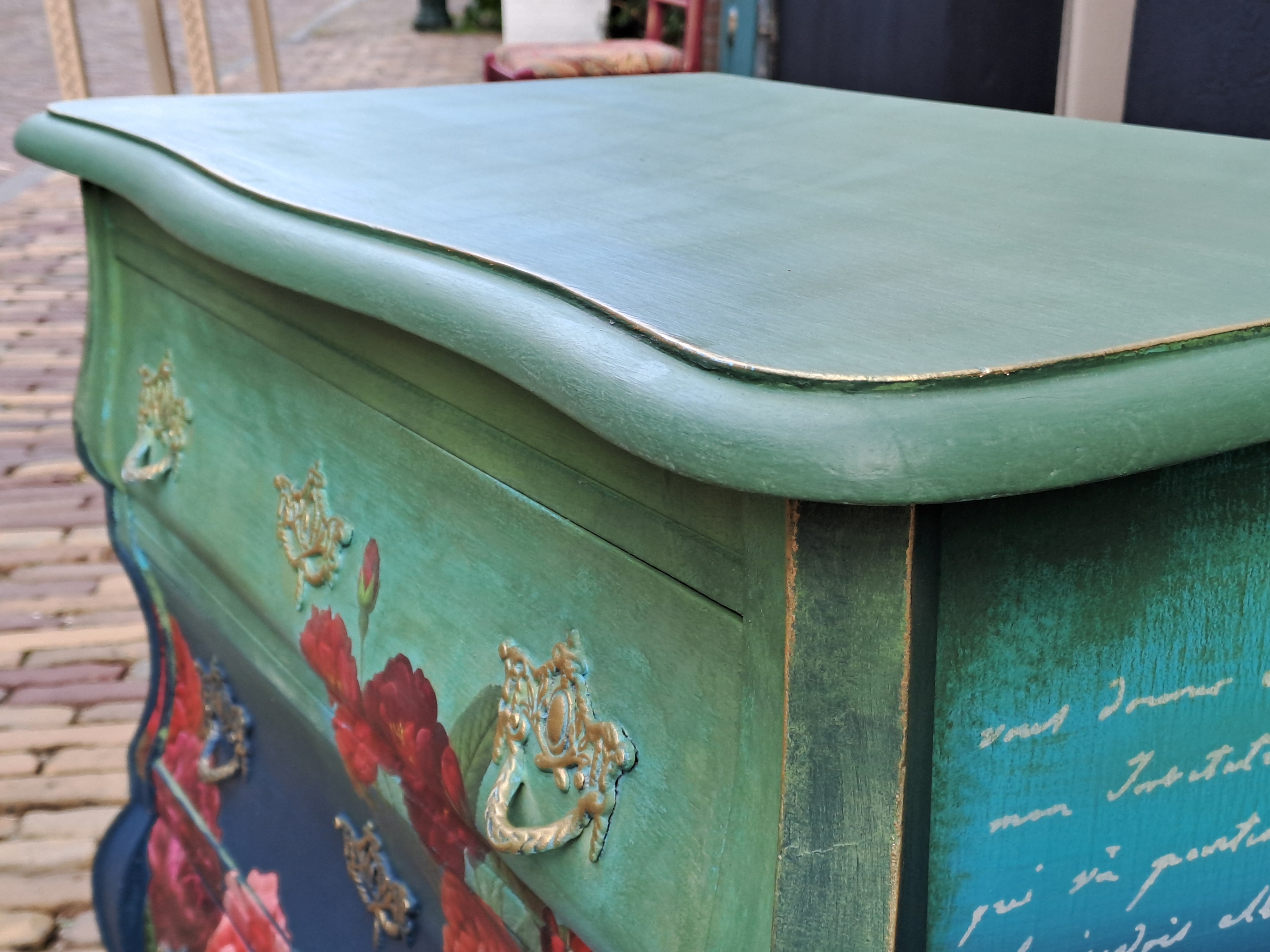 Buikkast - Ladekast - Restyled - Blauw-groen image 12