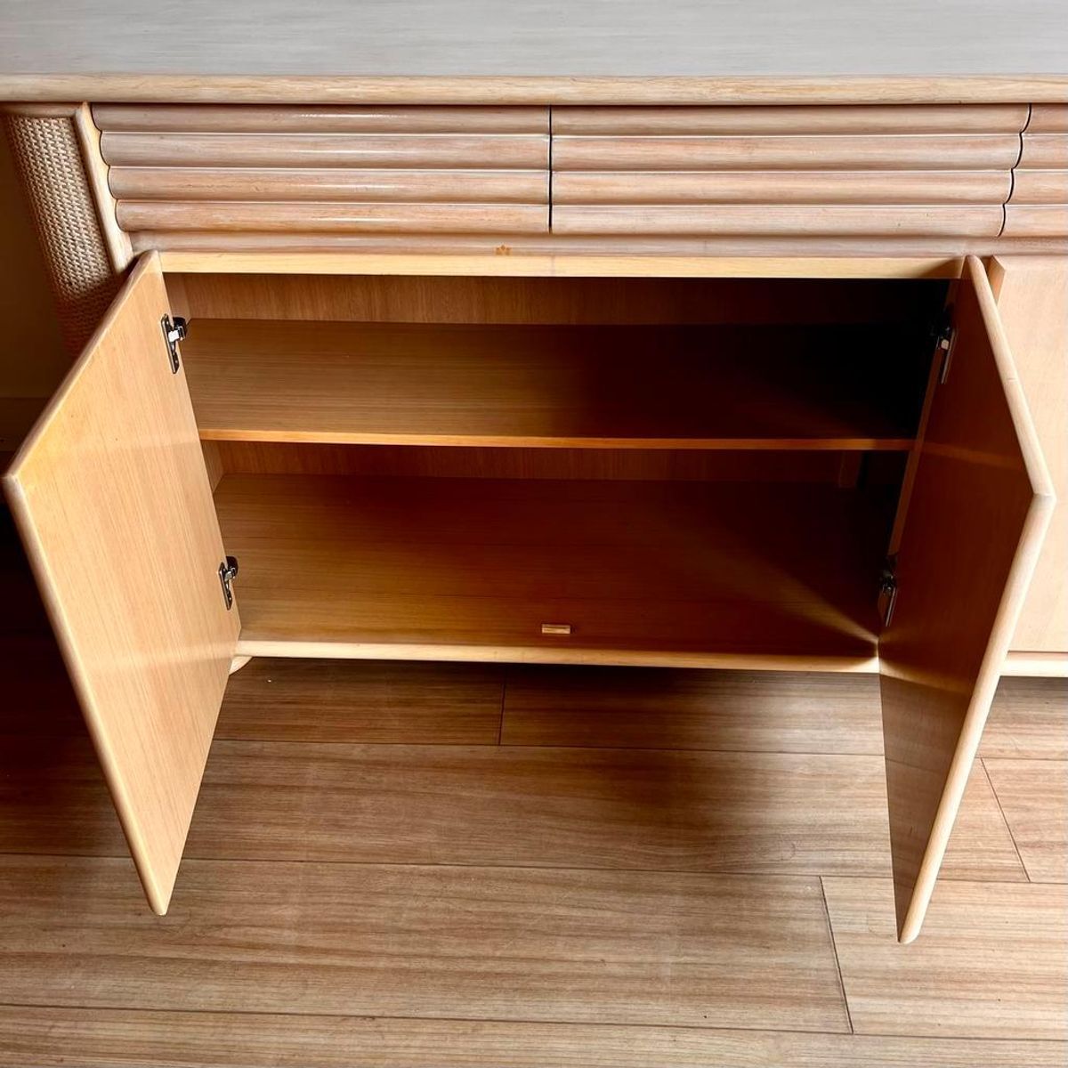 Sale Italiaans Bamboe Rotan Sideboard Dressoir Vintage image 8