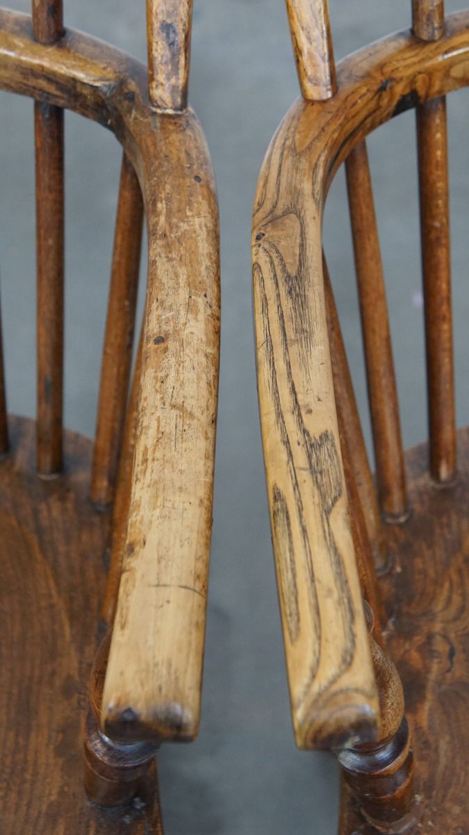 Leuke En Tijdloze Set Van 4 Antieke Engelse Windsor Stickback Chairs Uit De 19e image 11