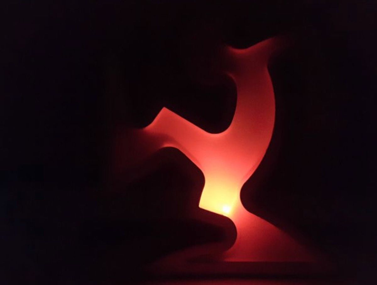 Keith Haring La Linea Lamp Osvaldo Cavandoli Zilver (nieuw In Originele Verpakking) image 10