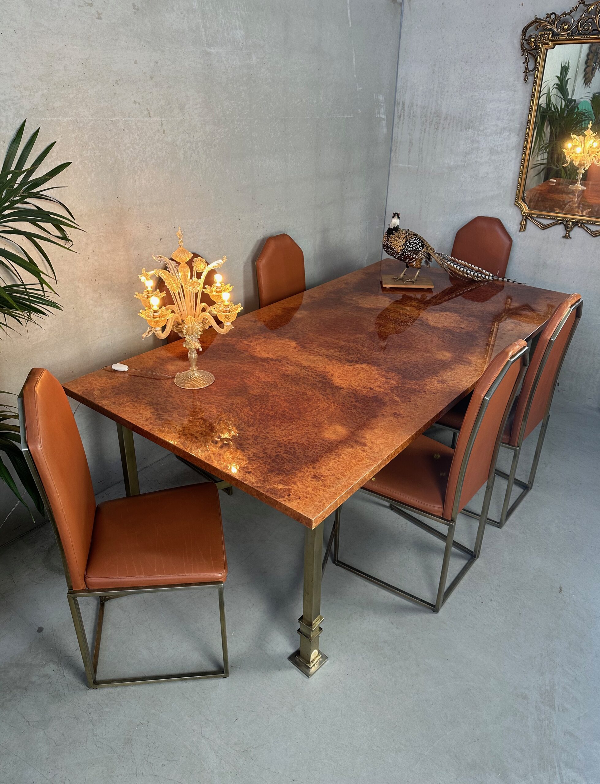 Vintage Design Regency Eettafel + 6 Stoelen – Belgochrom image 2
