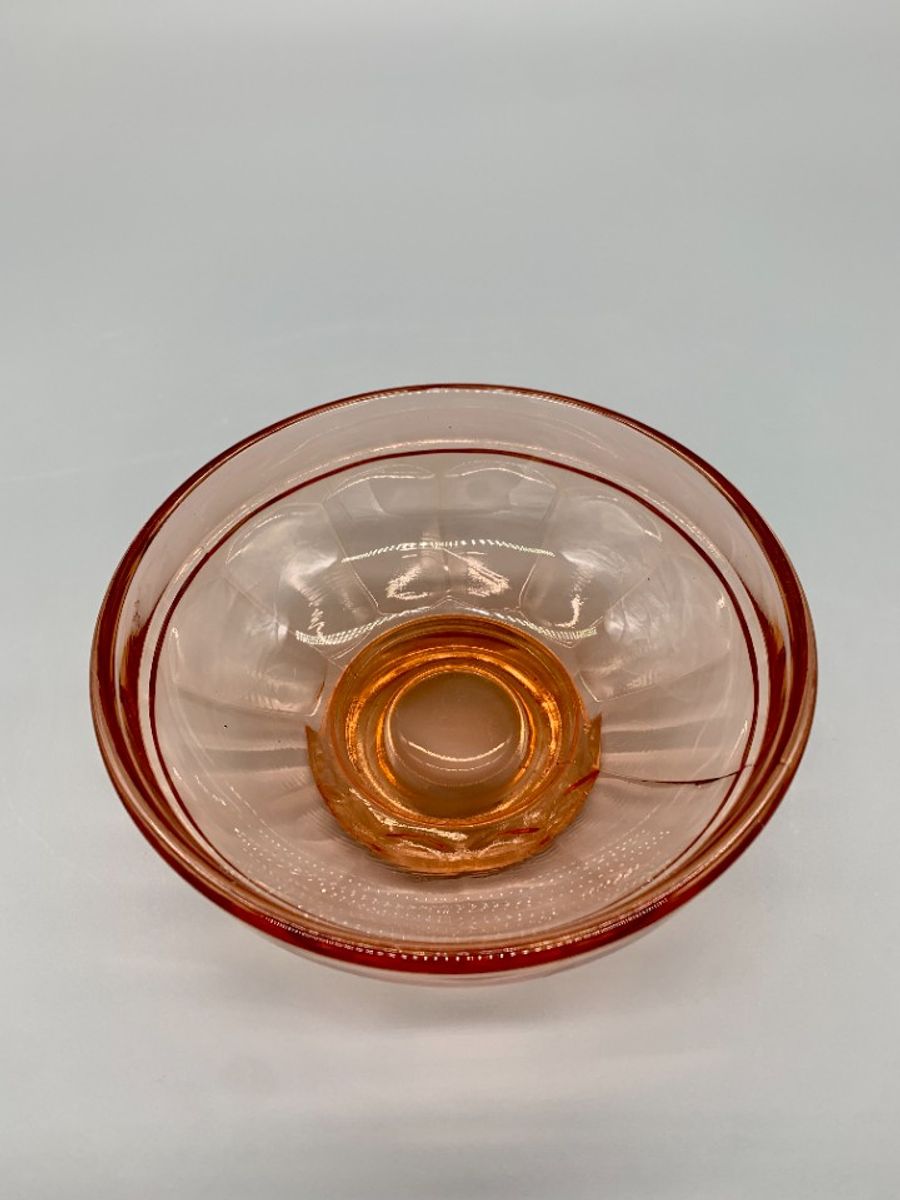 Art Deco Roze Persglas Schaaltje image 4