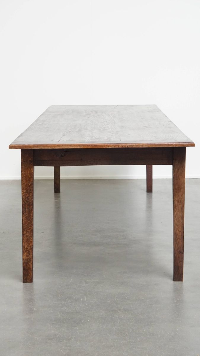 Zeer Charmante En Grote Antieke Franse Boeren Xxl Eettafel Met Een Mooi Patina image 3